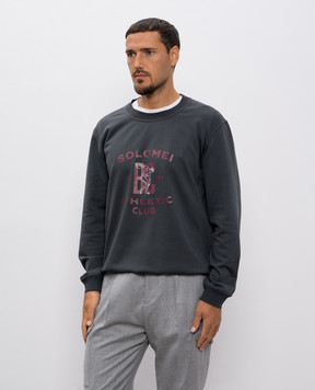 Brunello Cucinelli Gray sweatshirt with print MW8633380G