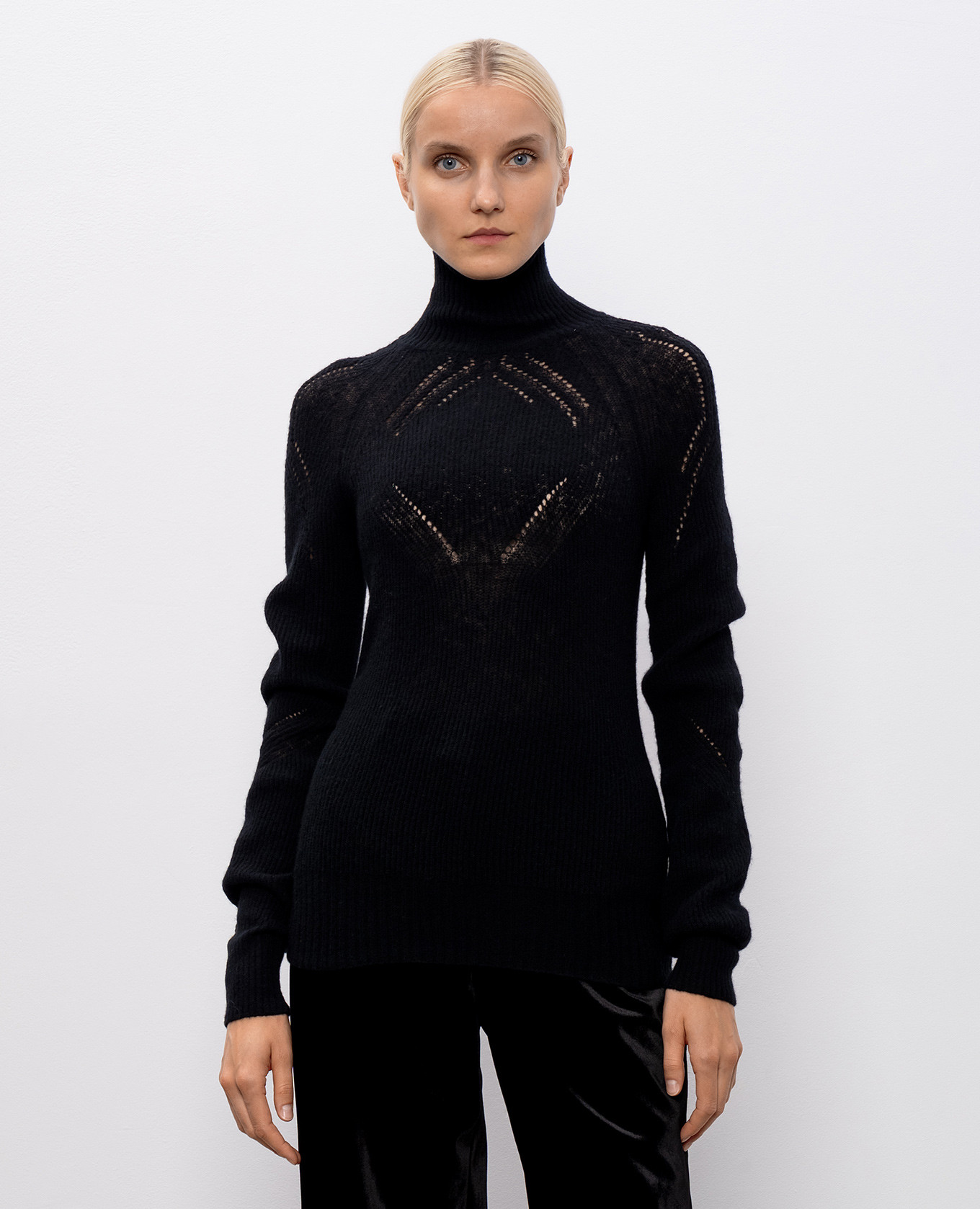 Black sweater with wool and cashmere Ermanno Scervino 3