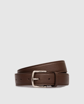 Babe Pay Pls Brown embossed leather belt 0C004