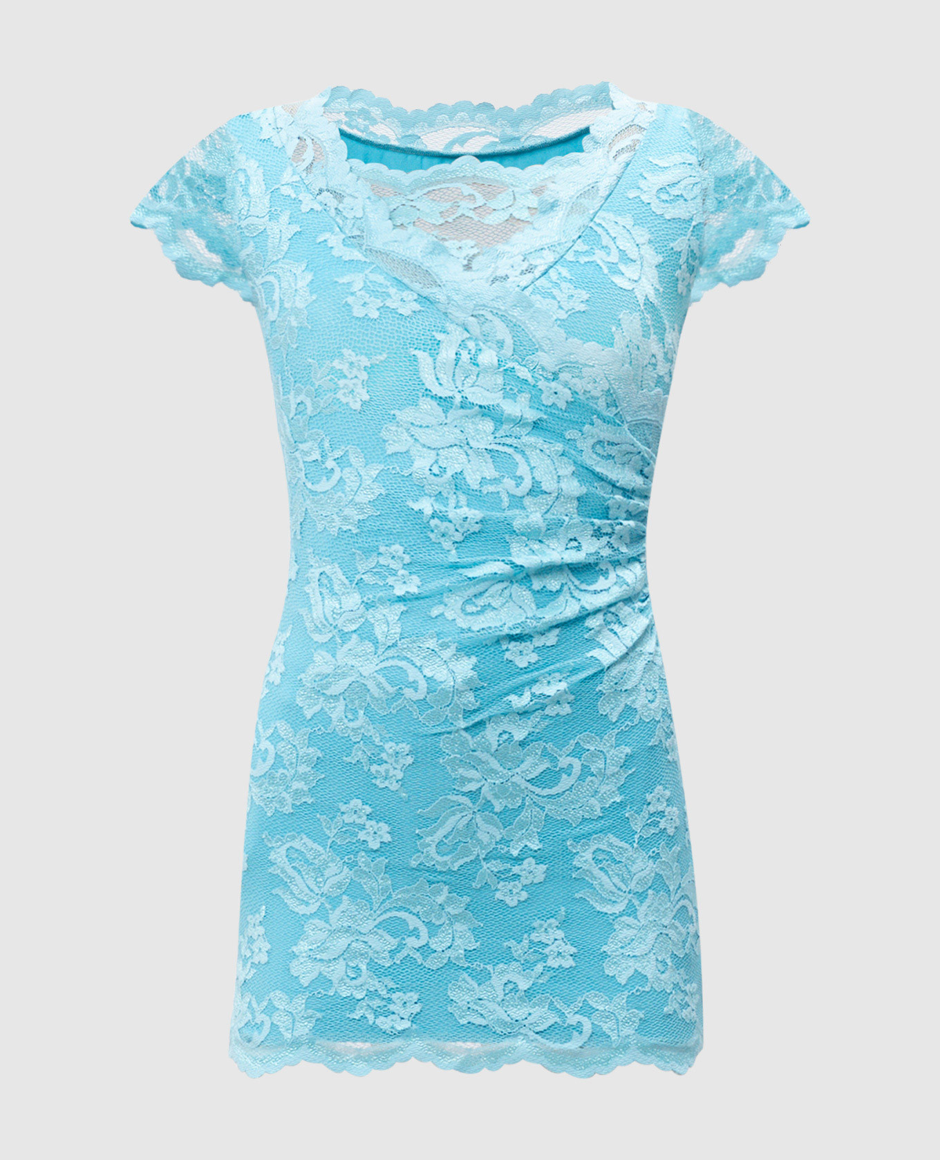 

Blue mini dress with lace Olvis, Light blue