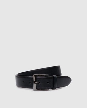 MooRER Blue leather belt BERTH BERTHASH