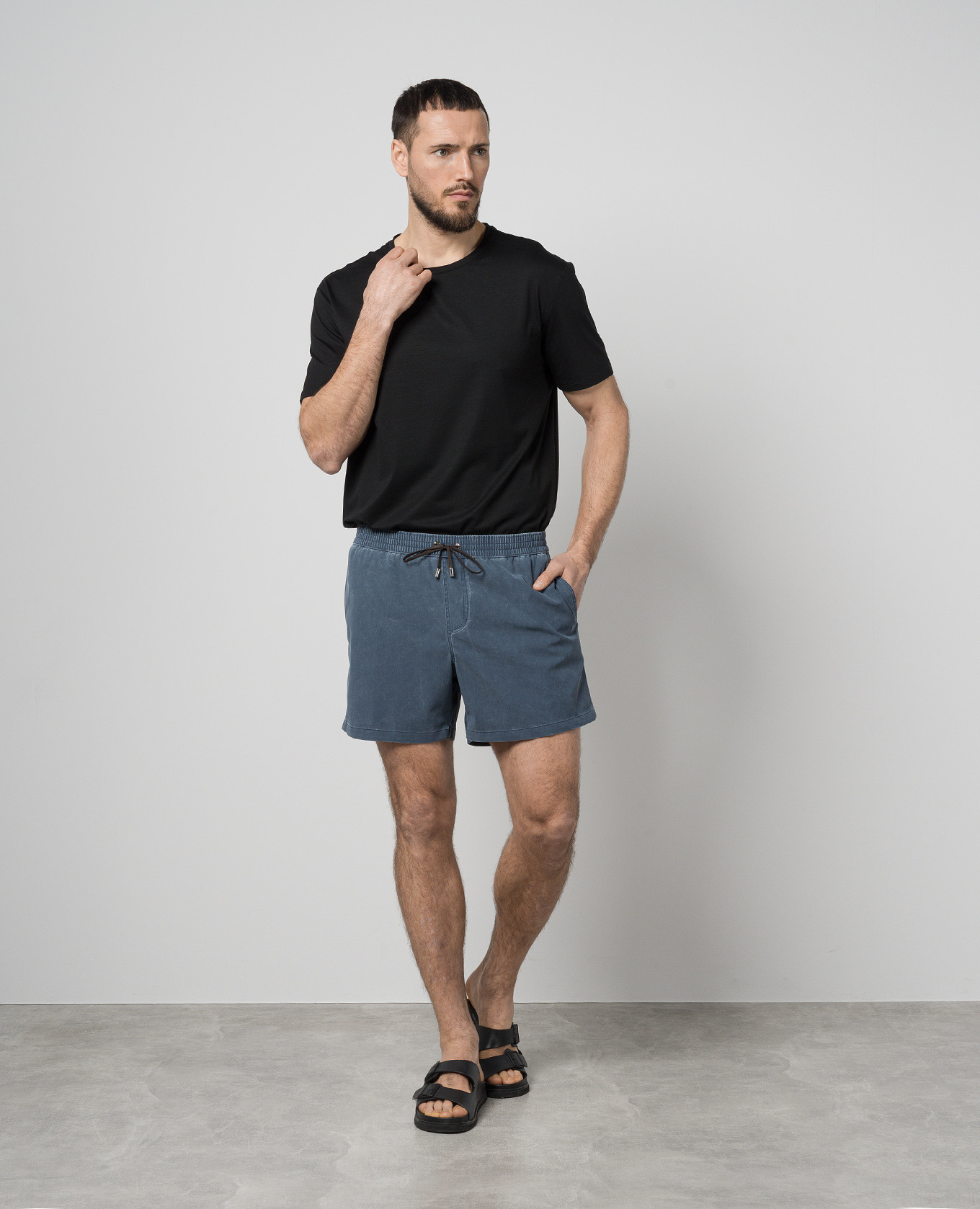 Blue PORTOFINO swim shorts with logo MooRER 2