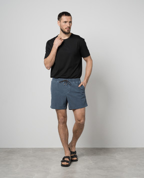 MooRER Blue PORTOFINO swim shorts with logo PORTOFINOPV