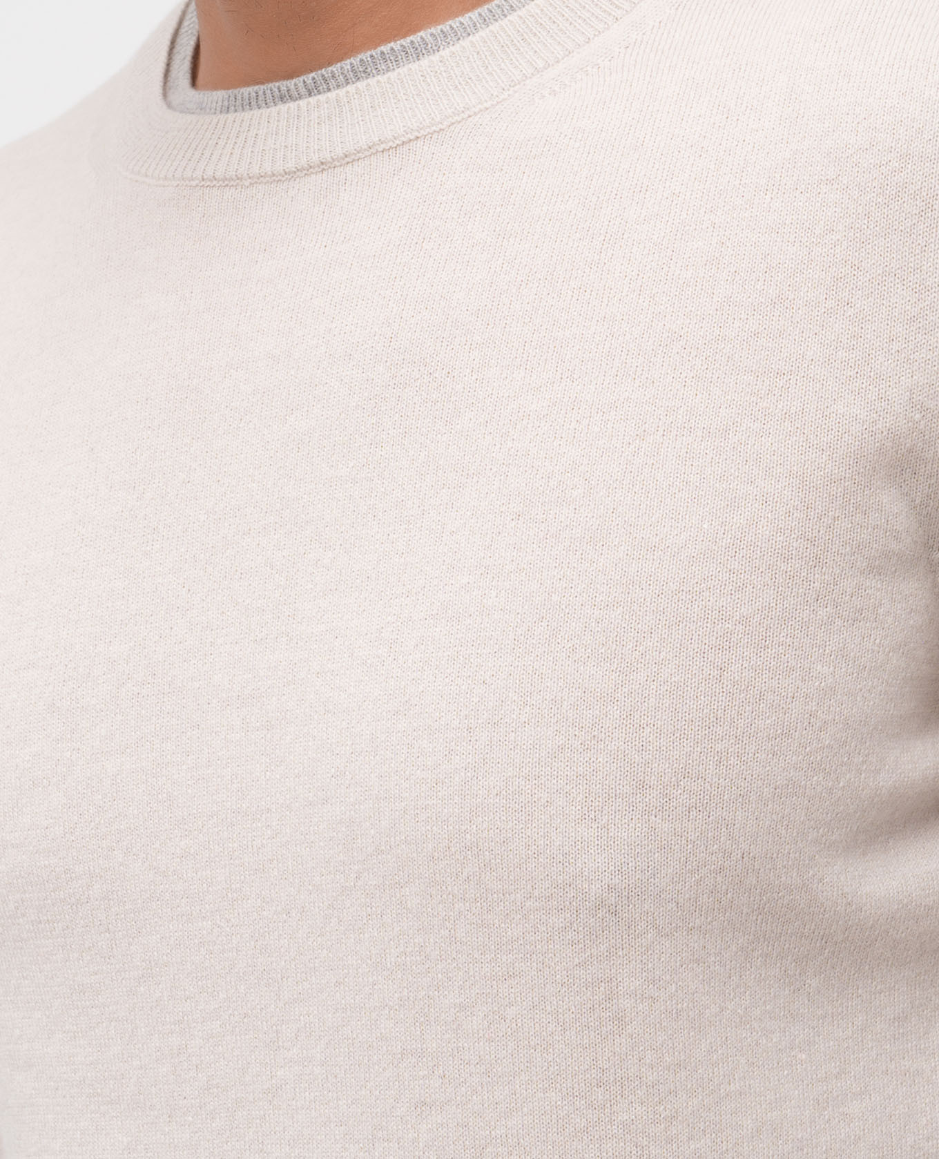 

Beige wool and cashmere jumper Peserico