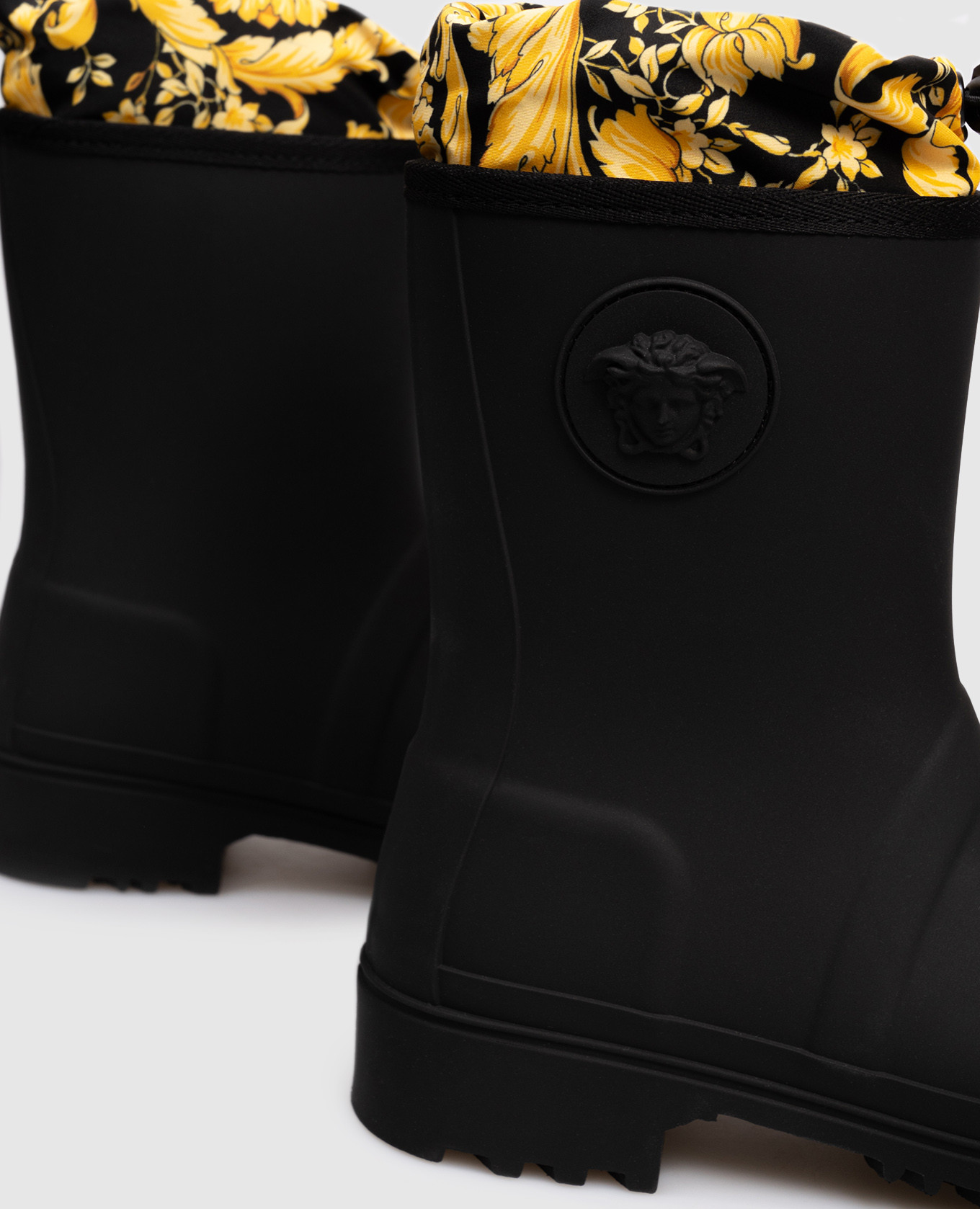 Children's black rubber boots with Medusa emblem Versace 5