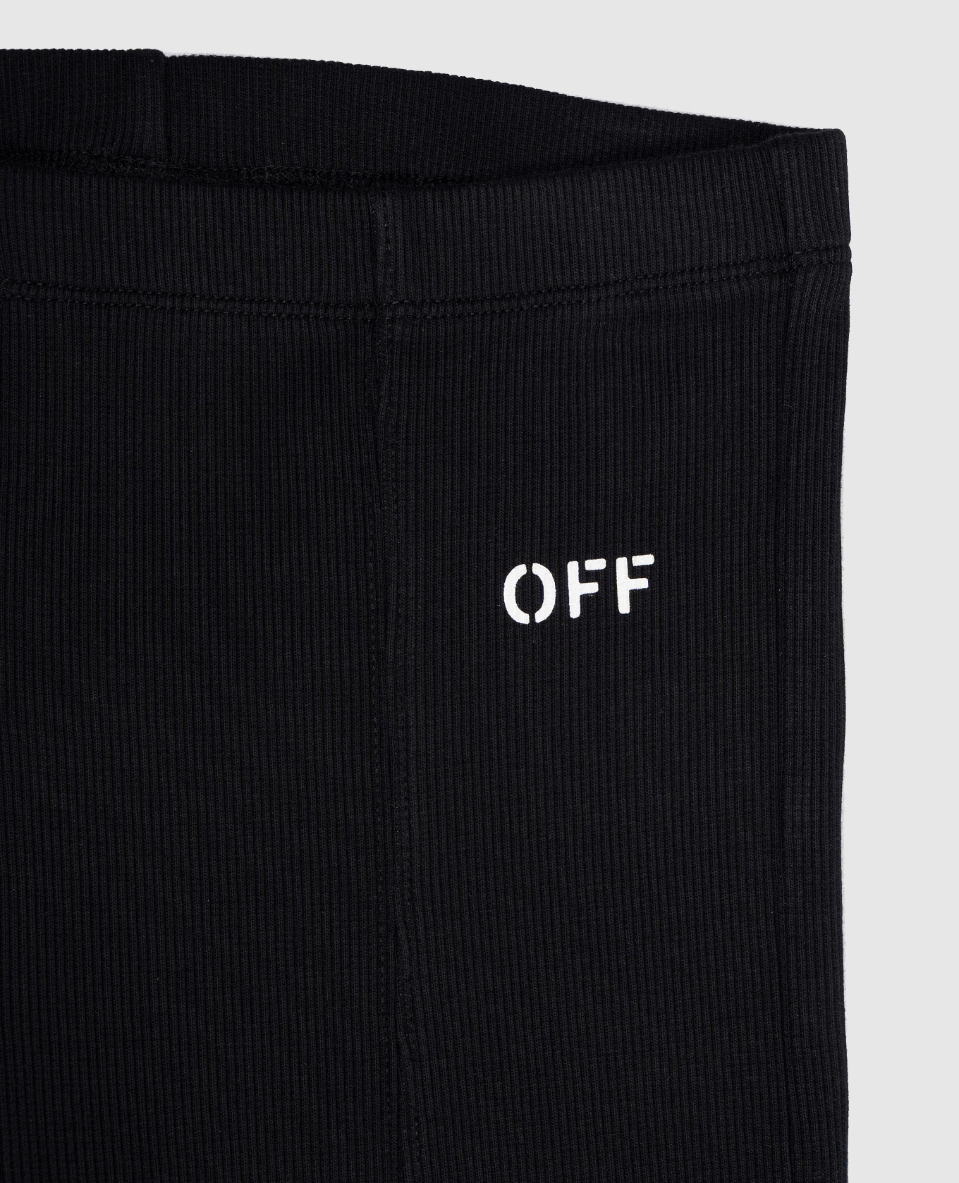 

Children's black ribbed flared pants with logo Off-White