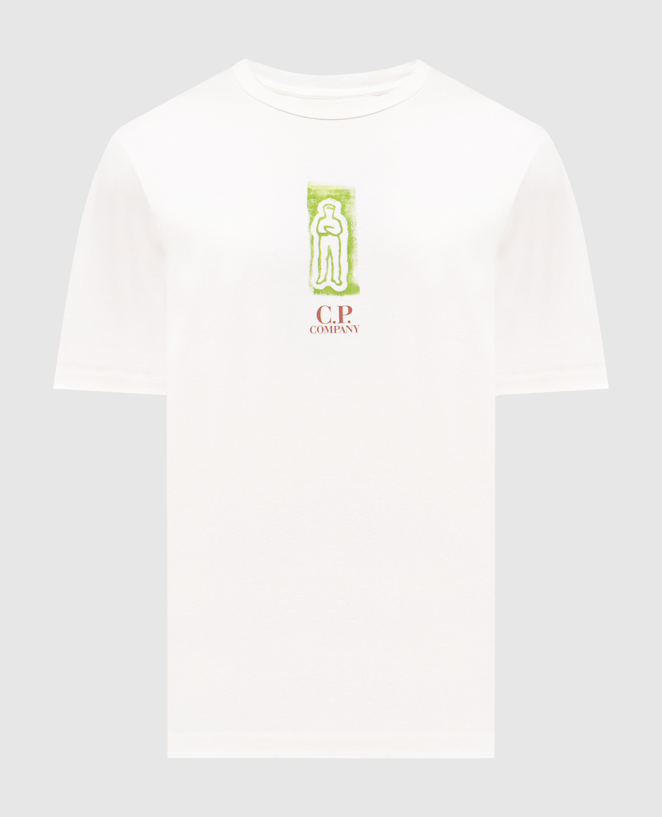 

White T-shirt with print C.P. Company
