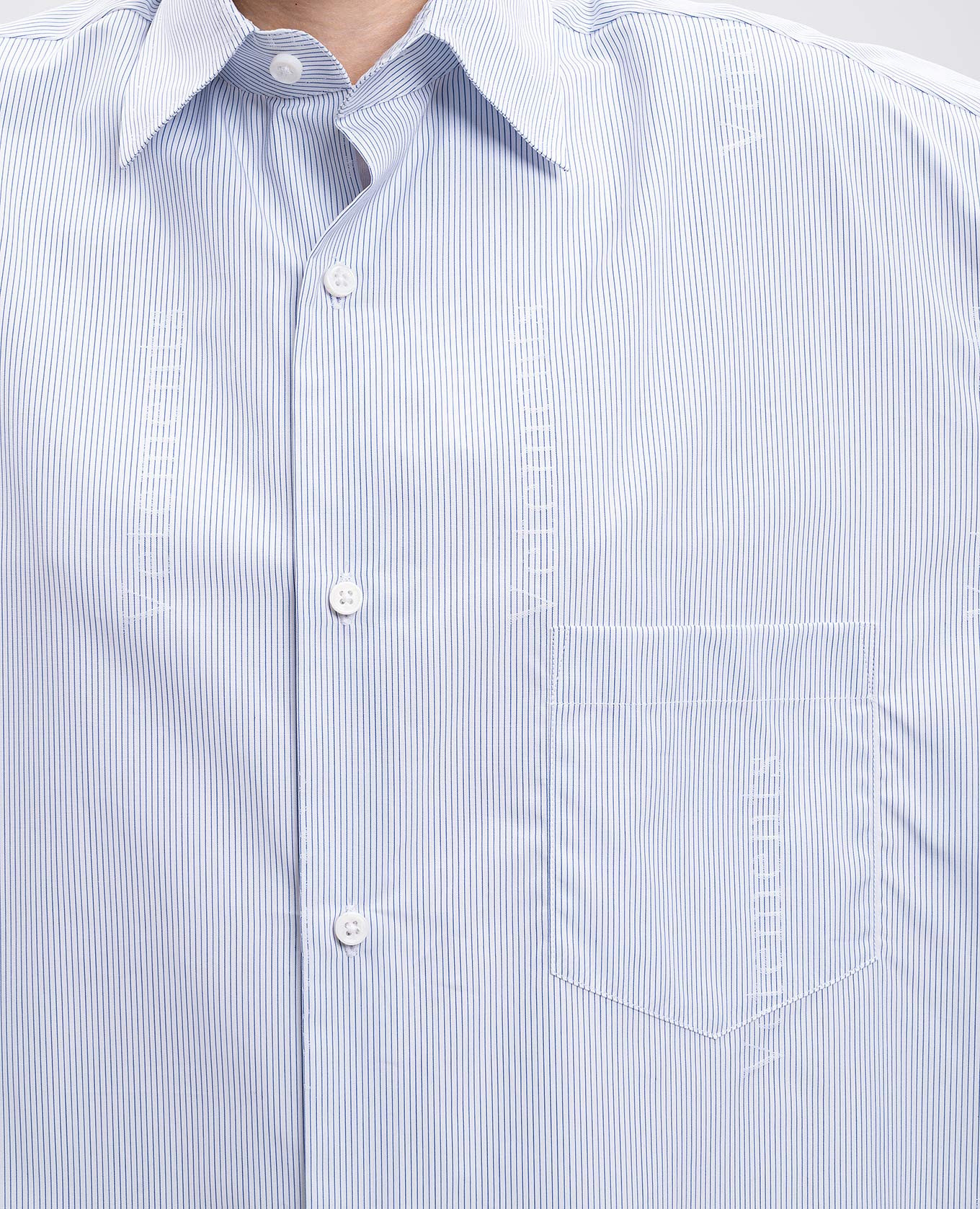 White striped shirt with logo Vetements 5