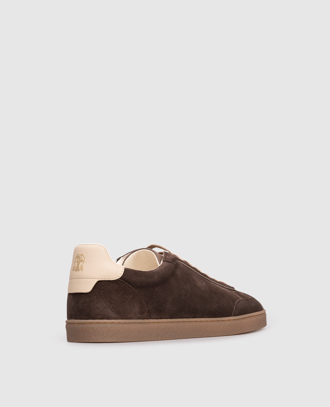

Brown suede sneakers with logo Brunello Cucinelli