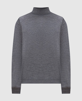 Brunello Cucinelli Gray wool and cashmere golf M2400103