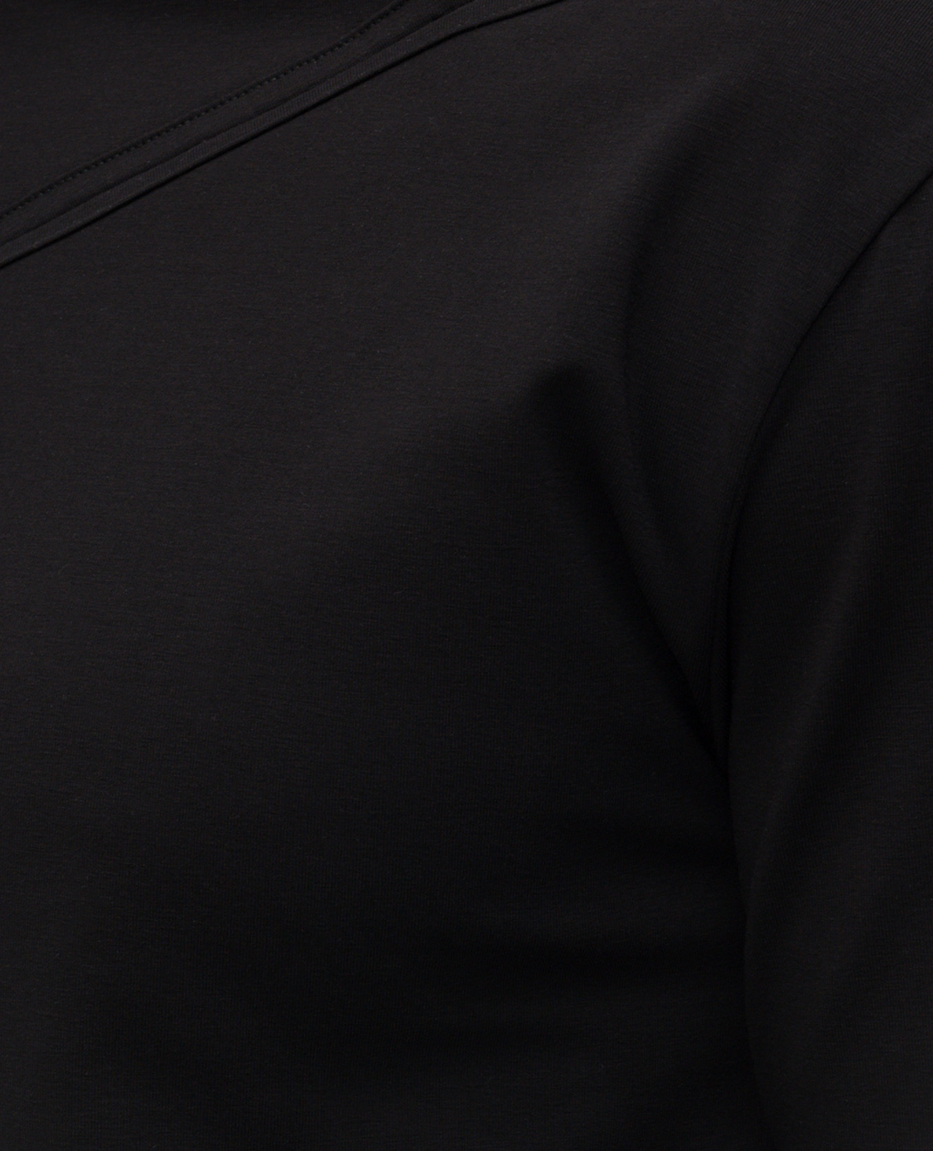 Pleistos black long sleeve shirt with a figure-hugging neckline Heliot Emil 5