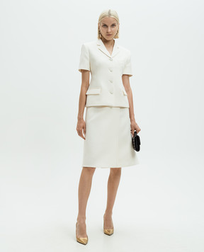 Valentino A white skirt made of wool and silk 5B3RABG51CF