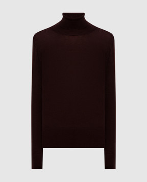 MooRER Brown wool turtleneck NATALY NATALYW18