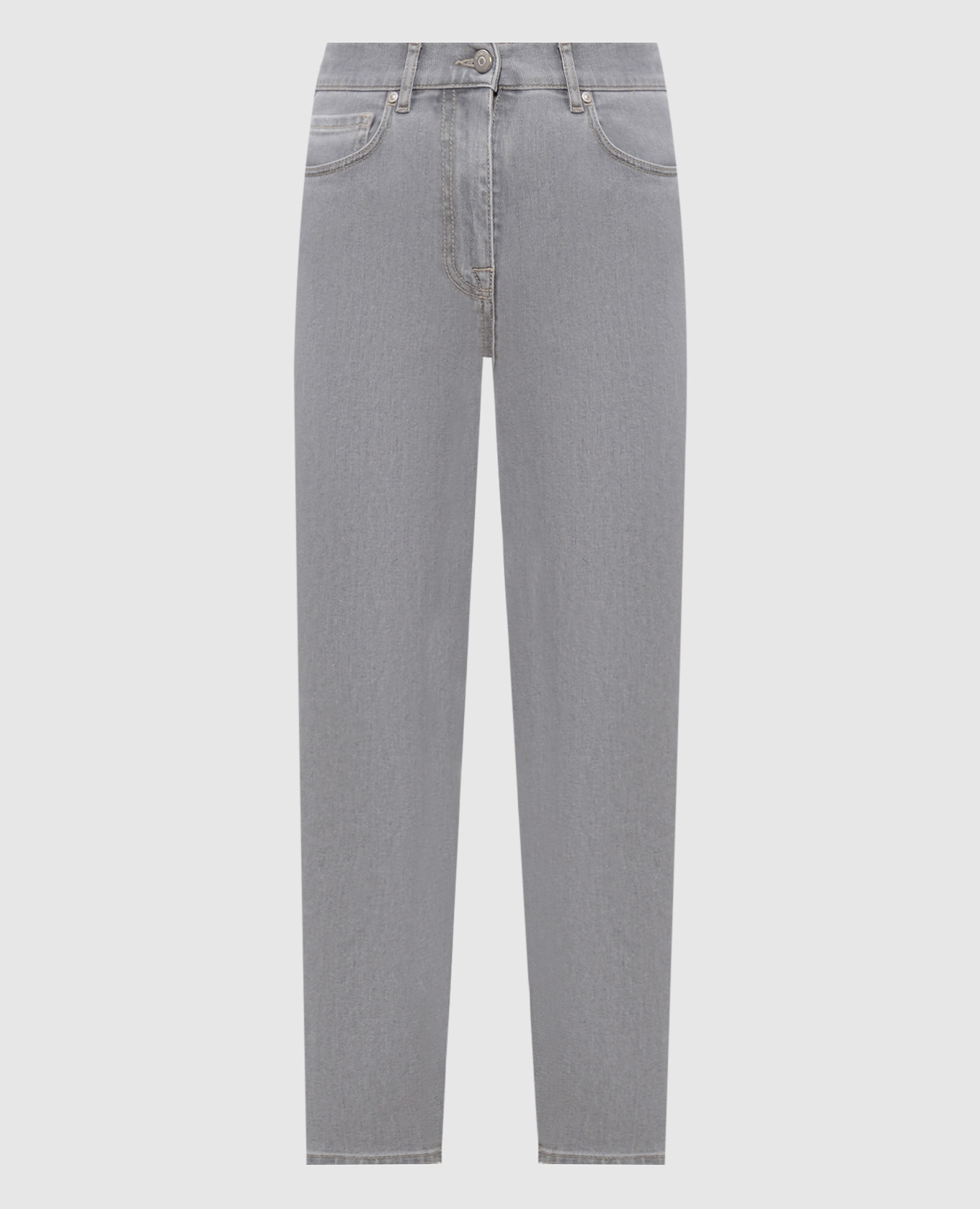 

Grey jeans with logo Peserico