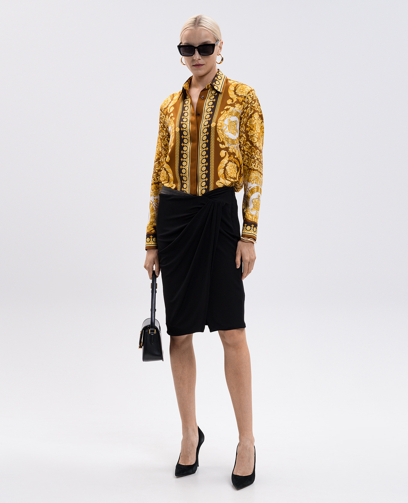 

Black midi skirt with a smell Versace