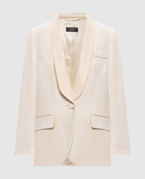 Peserico Beige linen jacket E01489A2606
