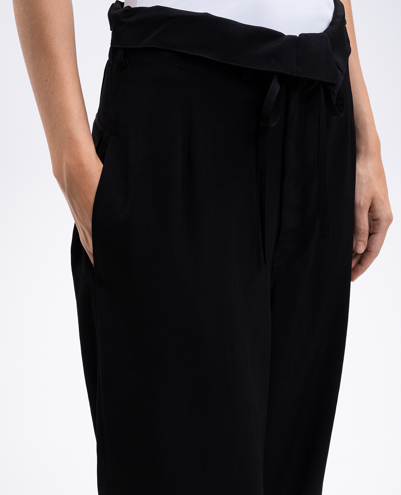 Black high-rise pants Y`S Yamamoto 5