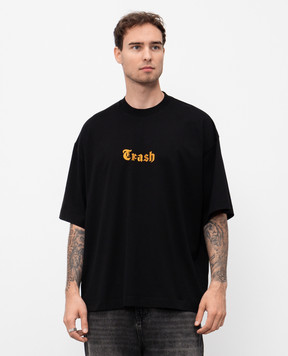 Vetements Black T-shirt with Crash embroidery UH76TR540B