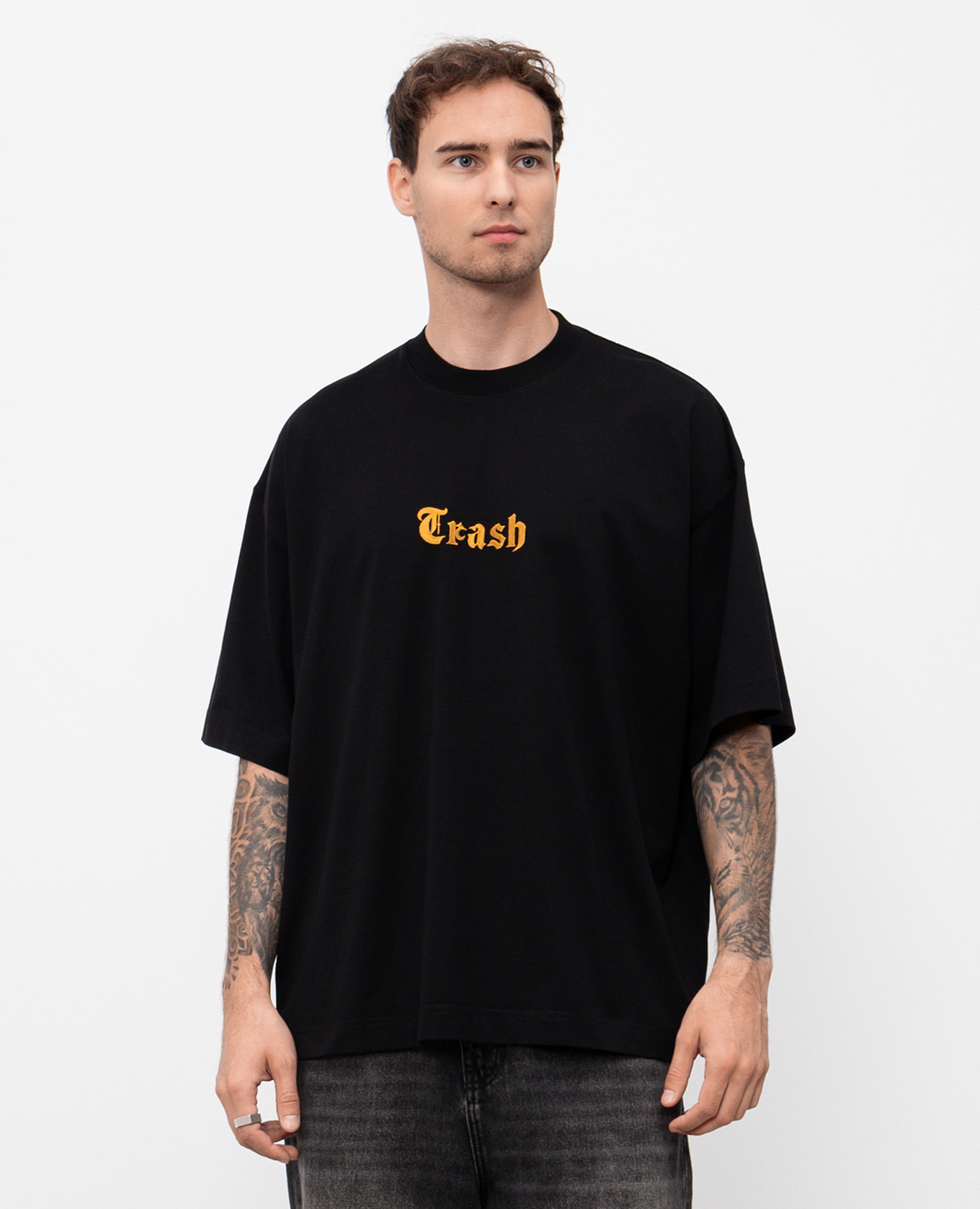 Black T-shirt with Crash embroidery Vetements 3