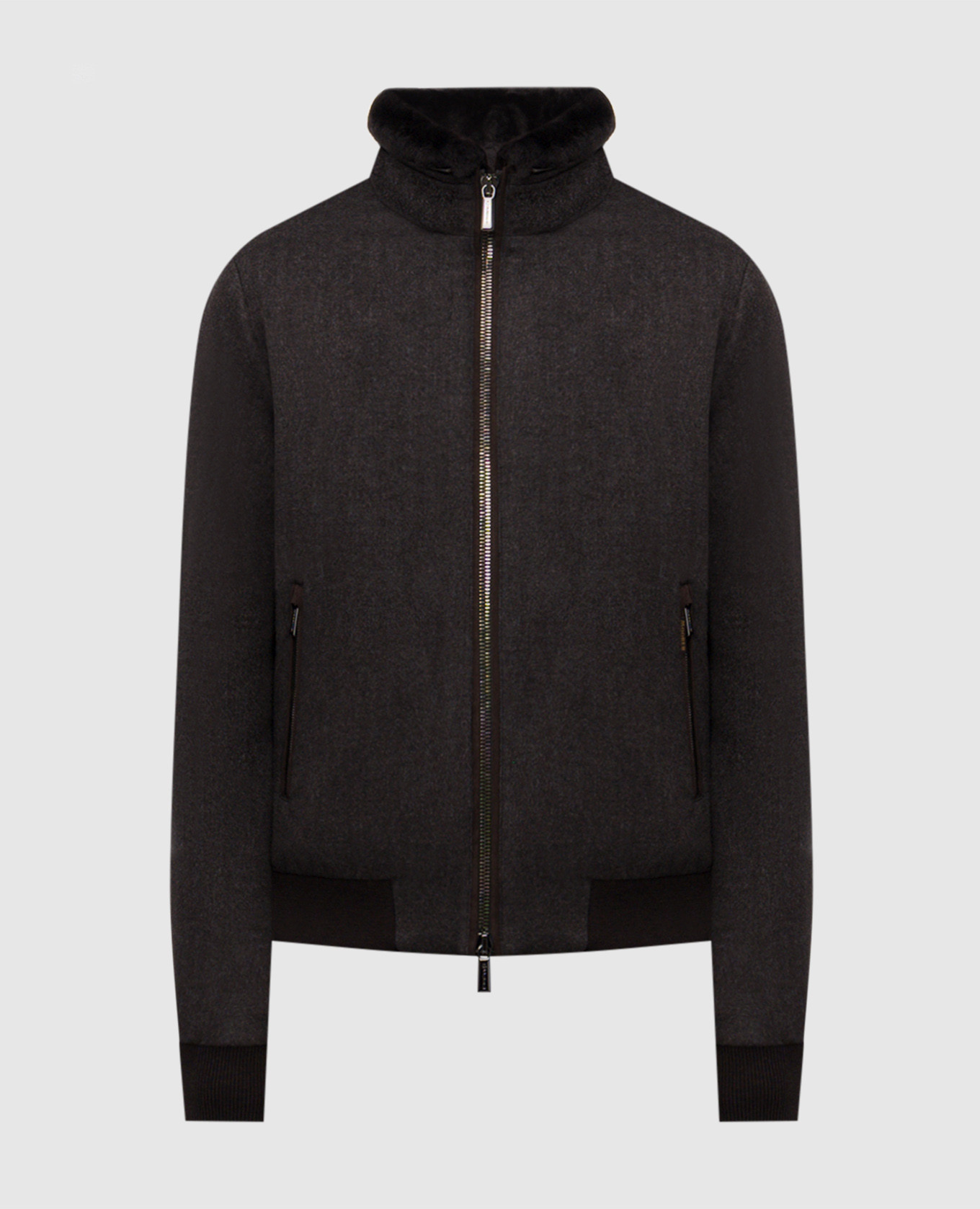 ダウンジャケット Moorer Navy Blue Wool Blend Bellati Down Jacket MooRER - Bellati blue wool and cashmere down jacket