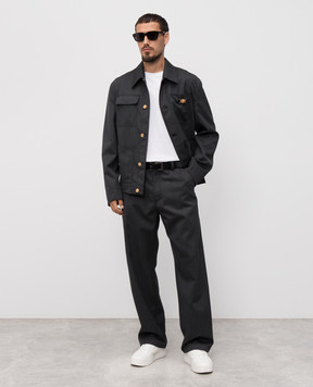 Versace Gray wool pants 10207031A12648