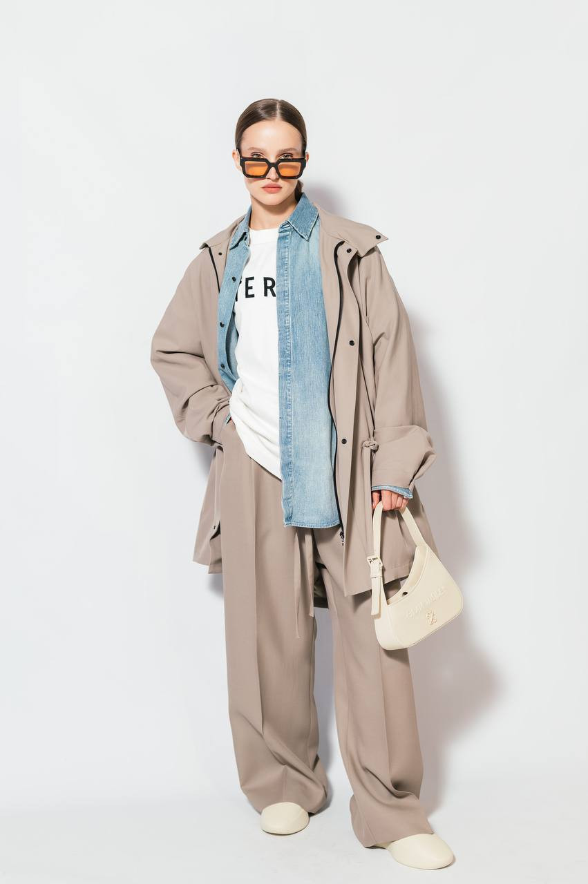 

Beige wool parka with logo Fear of God
