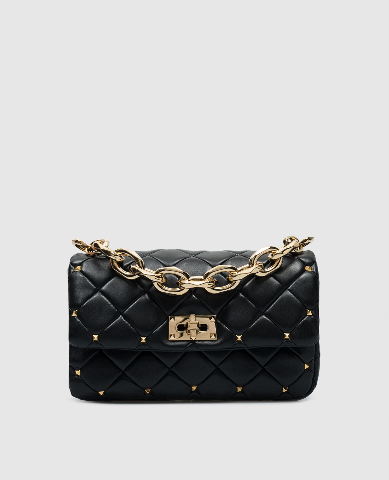 

Rockstud Spike Black Quilted Leather Bag Valentino