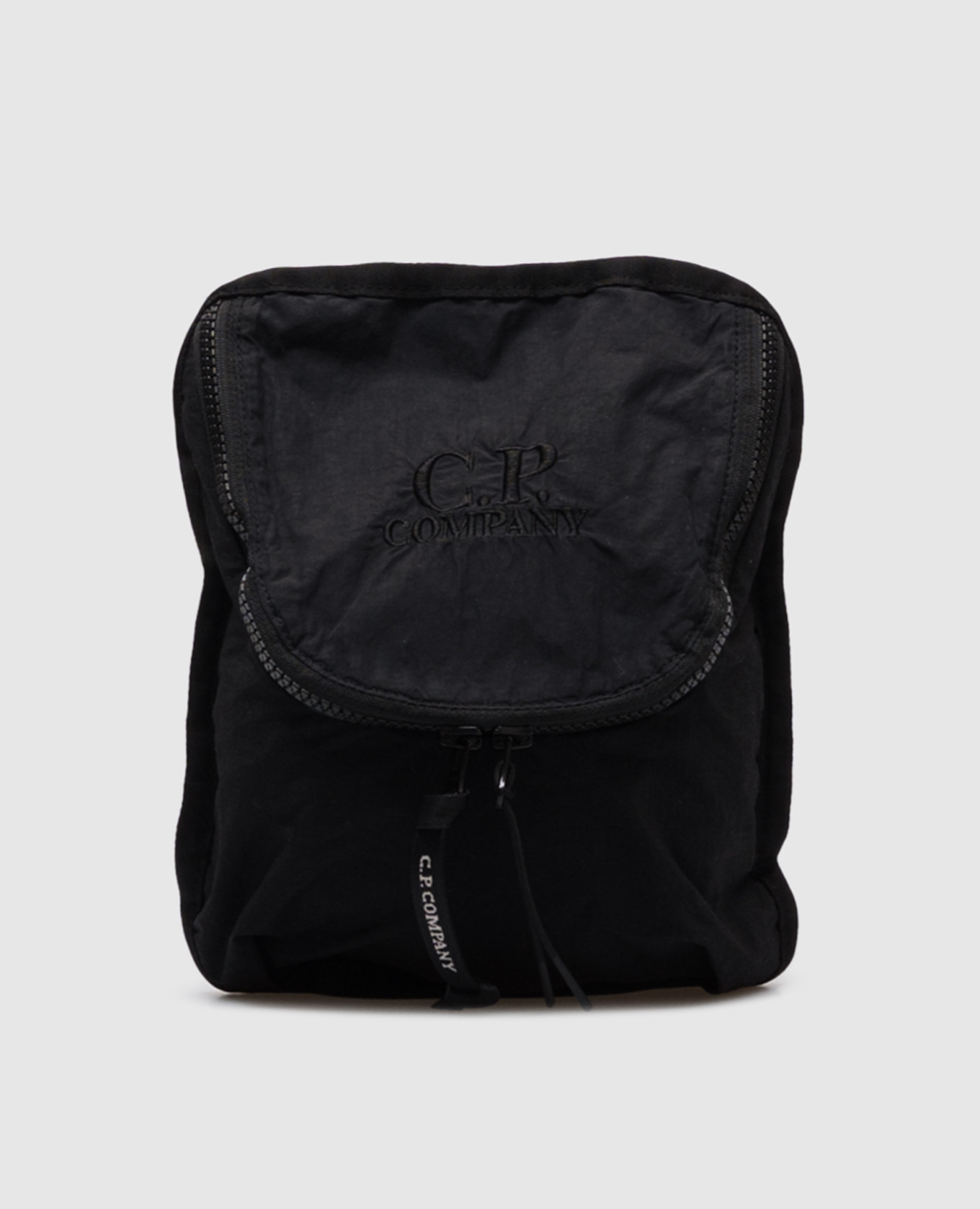 

Black crossbody bag with logo embroidery C.P. Company