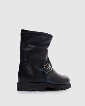 Zecchino D'oro Children's blue leather boots A2020142729