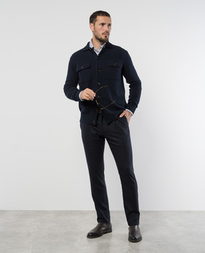 MooRER Blue pants ANTON made of wool and cashmere ANTONFSR