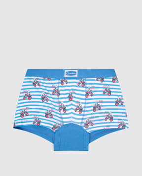 RiminiVeste Gasolino children's blue boxer briefs with Got speed print U3128