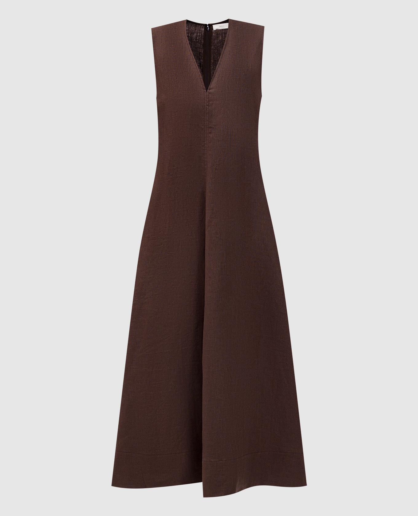

Marteret brown linen midi dress Faithfull
