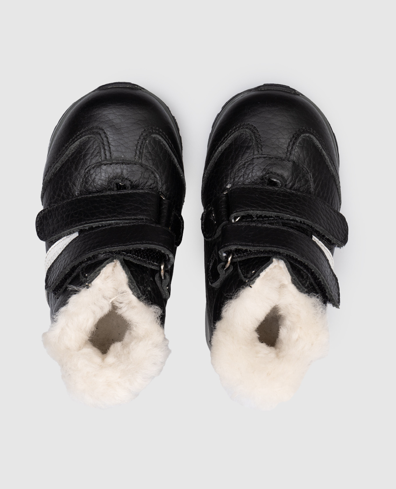 

Children's black leather boots with fur and logo Zecchino D'oro