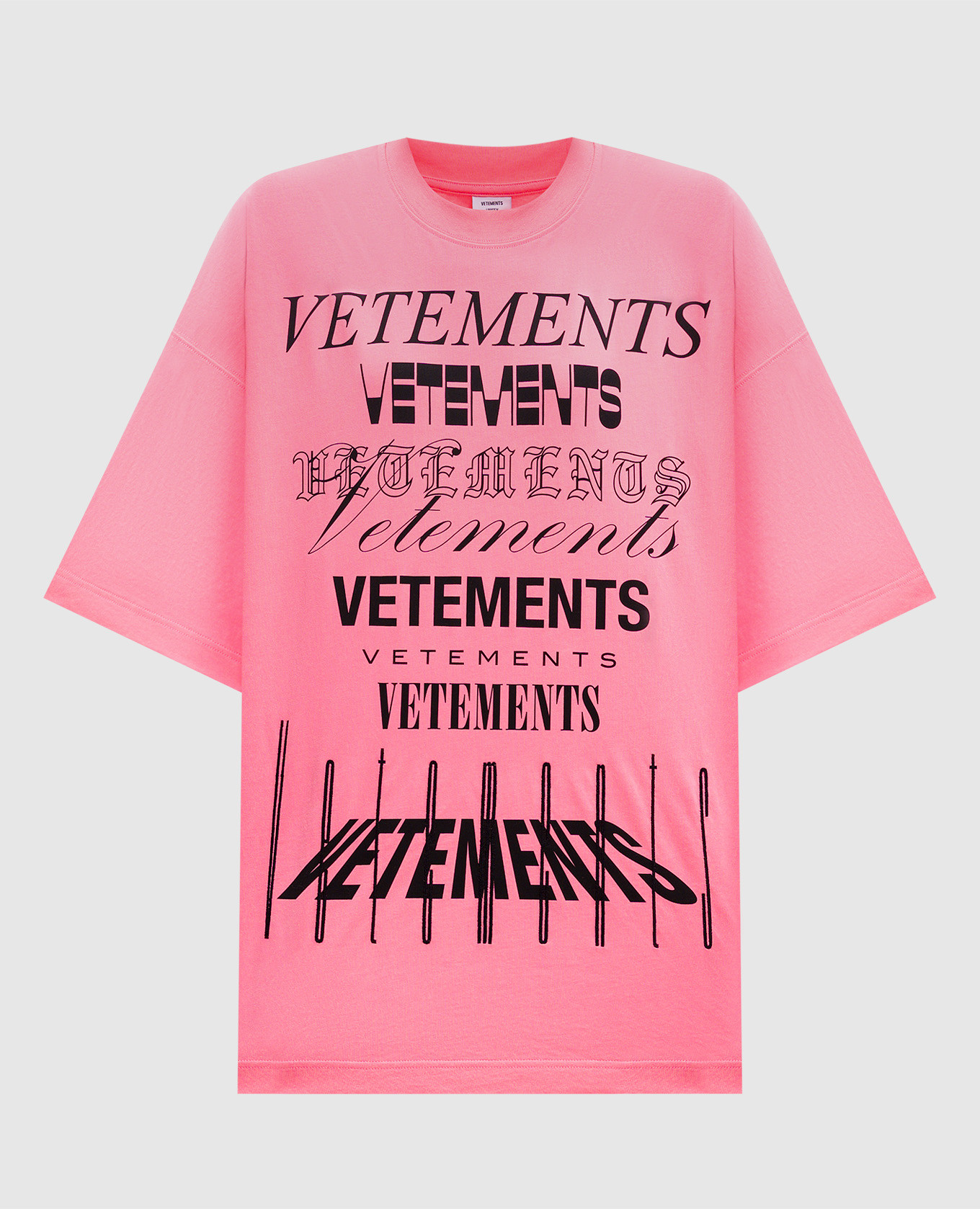 

Pink t-shirt with a print Vetements