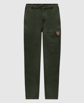 Altatensione Green pants with logo patch 02535P0055