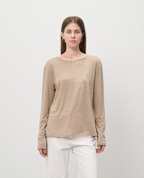 Ermanno Scervino Beige top with crystals D452L329CTCBM
