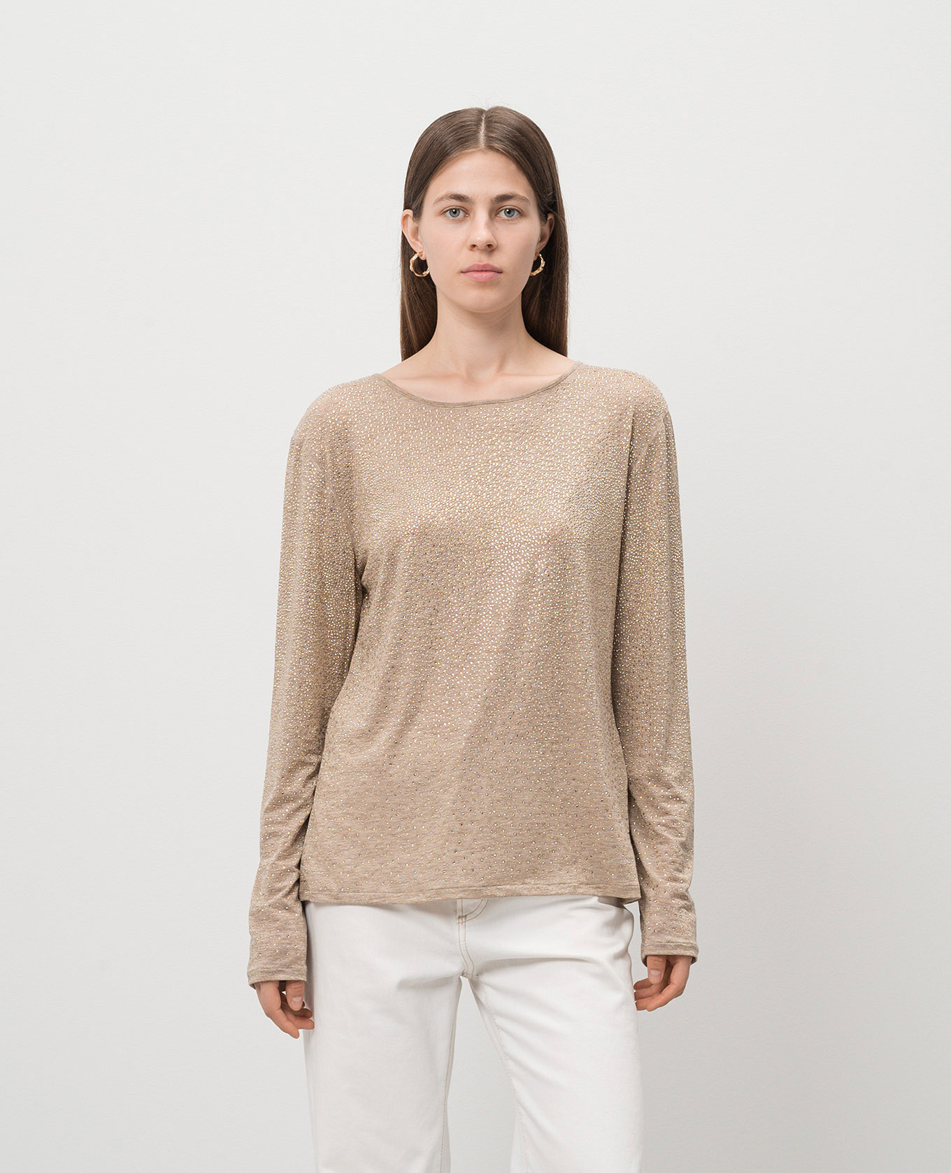 Beige top with crystals Ermanno Scervino 3