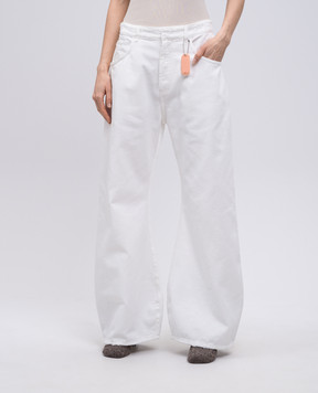 SSHEENA White flared jeans with holes 25SSJADEDS25003