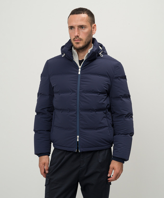 Brunello Cucinelli Blue quilted down jacket MM4911836 shop