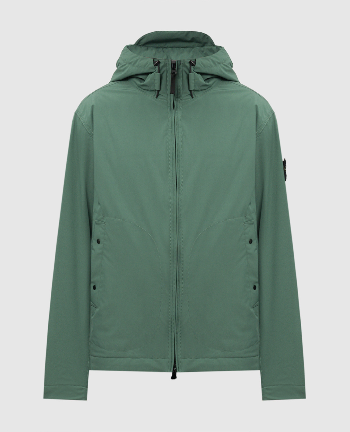 Stone Island Green jacket with logo patch