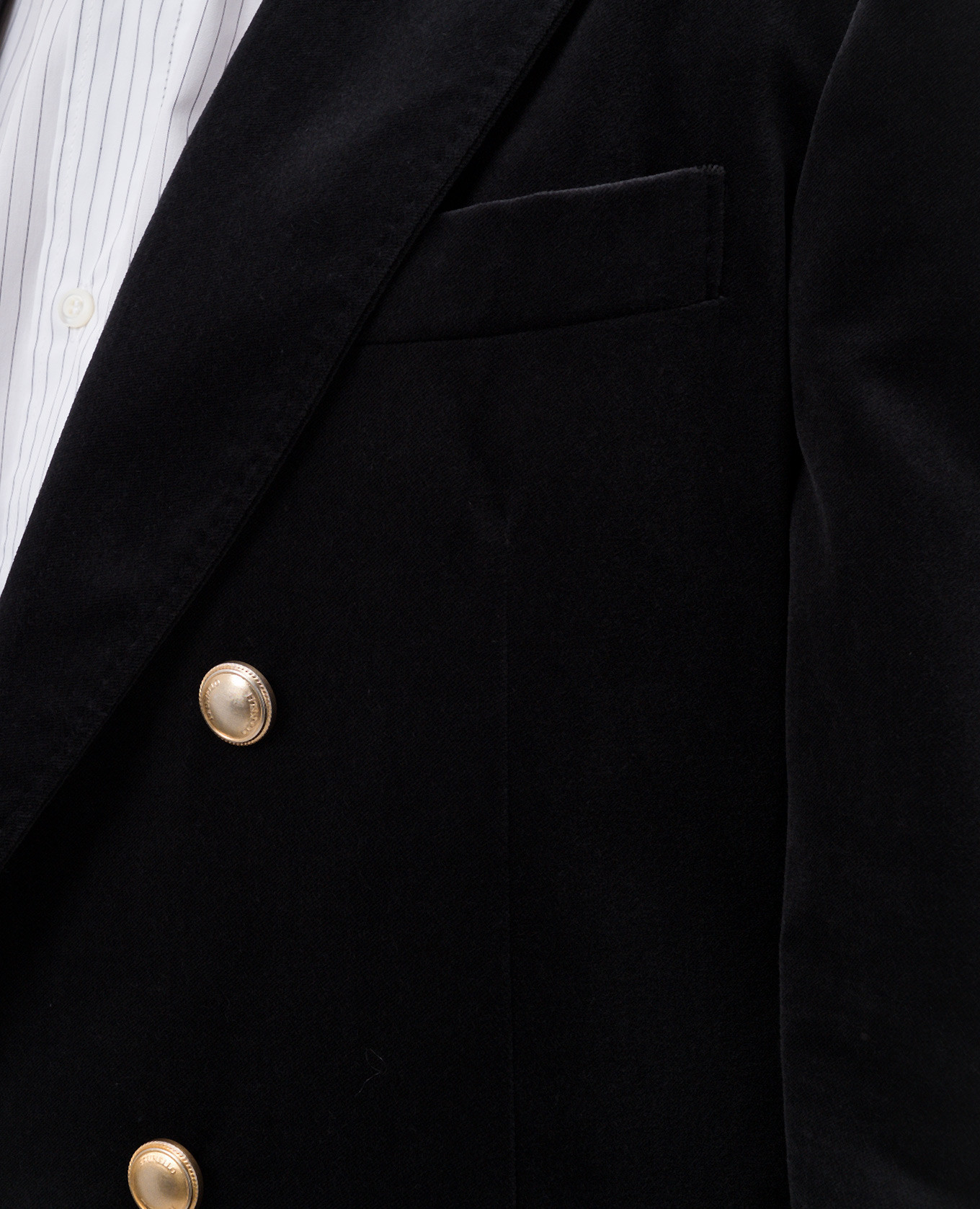 

Black double-breasted velvet blazer Brunello Cucinelli