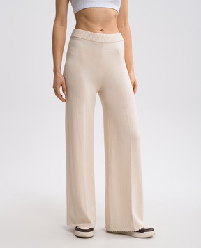 Twinset Beige pants with logo emblem 251TP3251