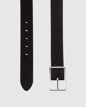 MooRER HOWARD black nubuck belt HOWARDPN1
