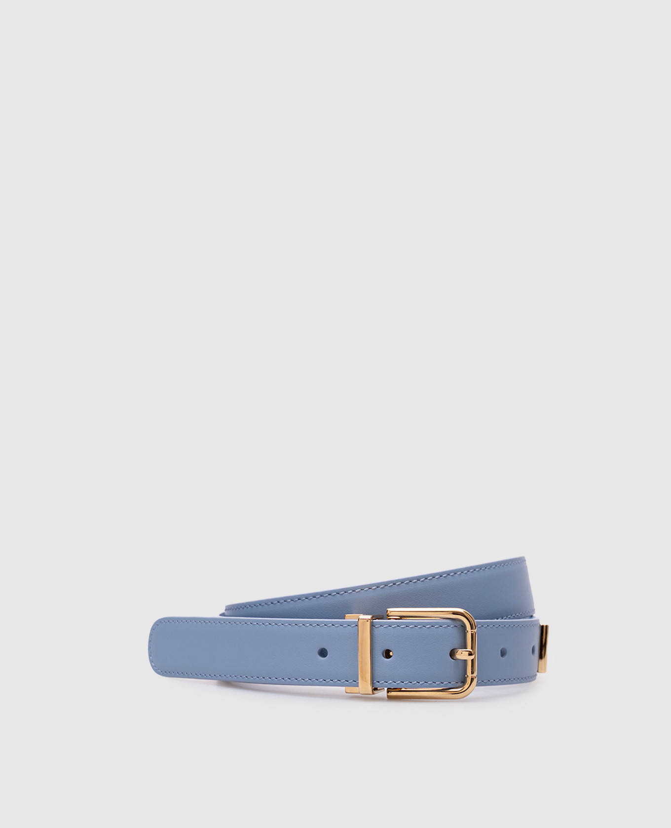 

Blue leather belt with logo Dolce&Gabbana, Light blue