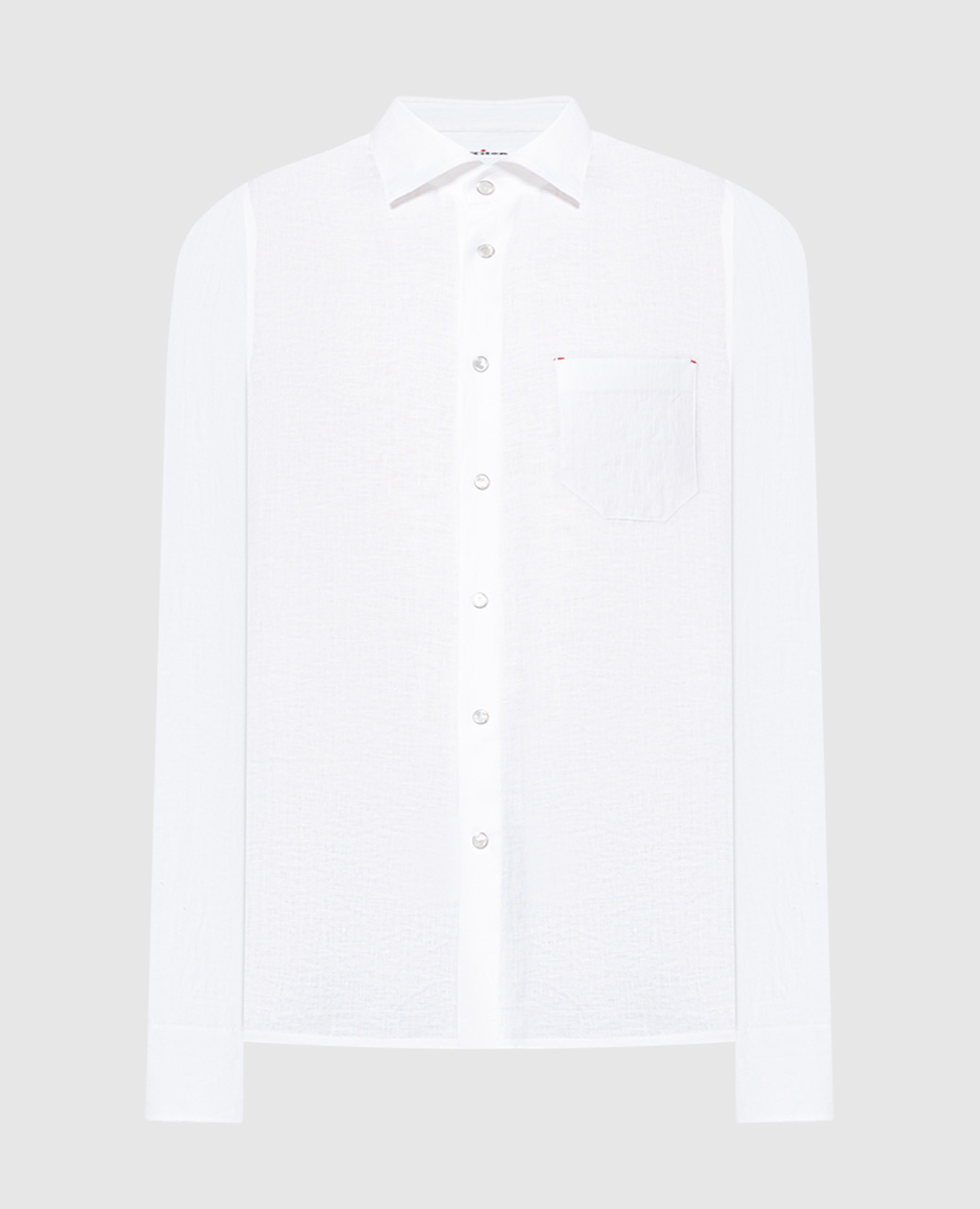 Ieftin Kiton White linen shirt