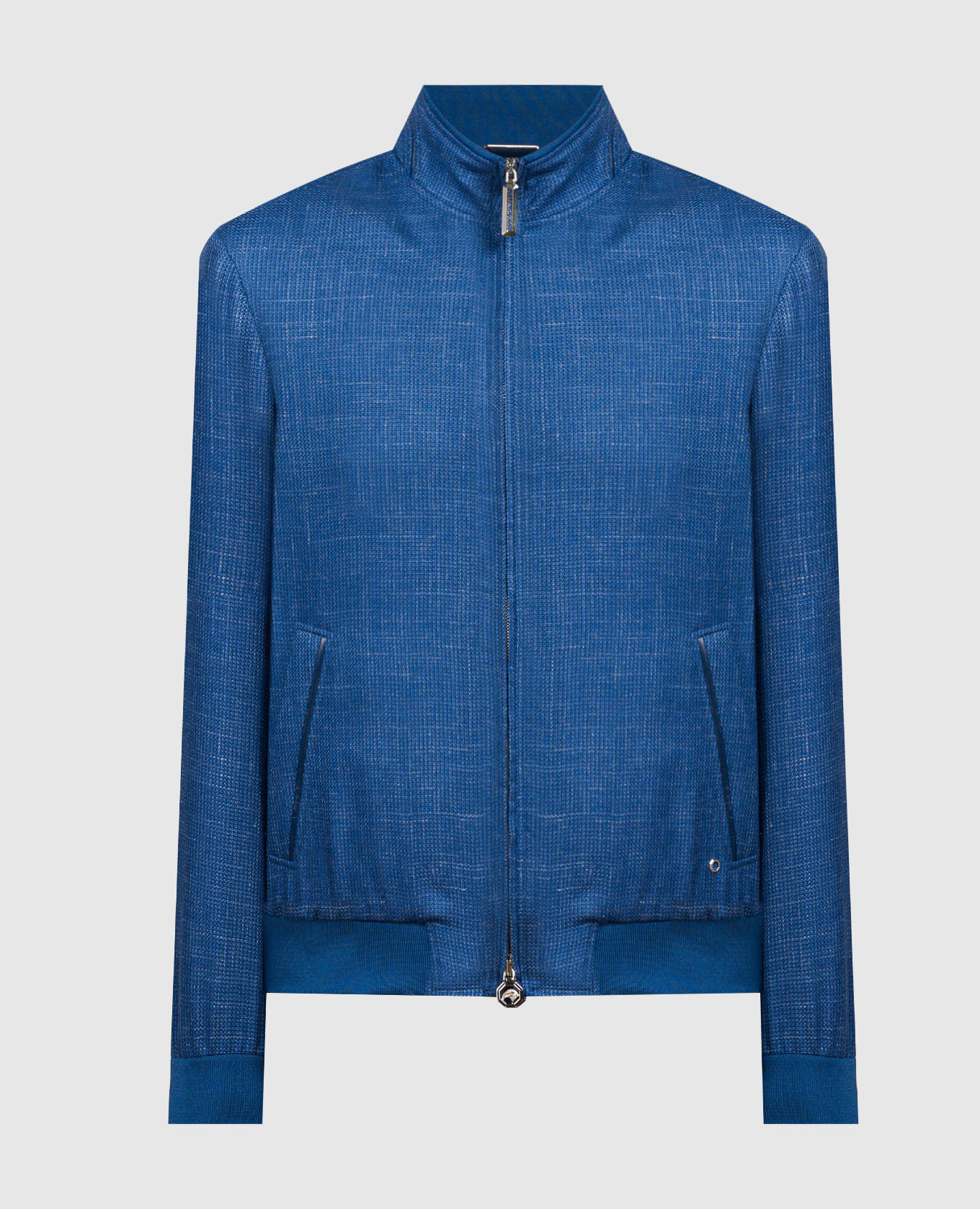 Blue jacket made of cashmere, silk and linen stefano ricci