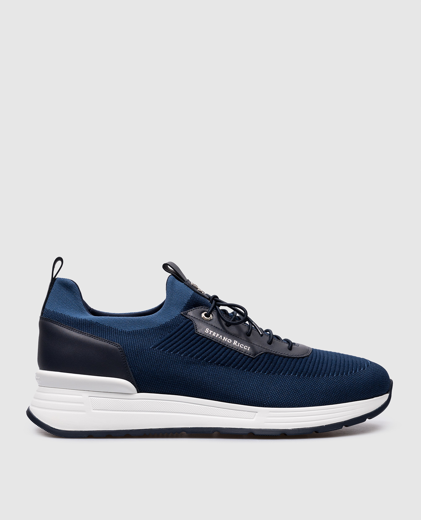 

Blue combination sneakers with logo Stefano Ricci, Синий