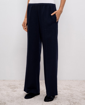 Toteme Blue pants with a bow 254WRB0370FB0016