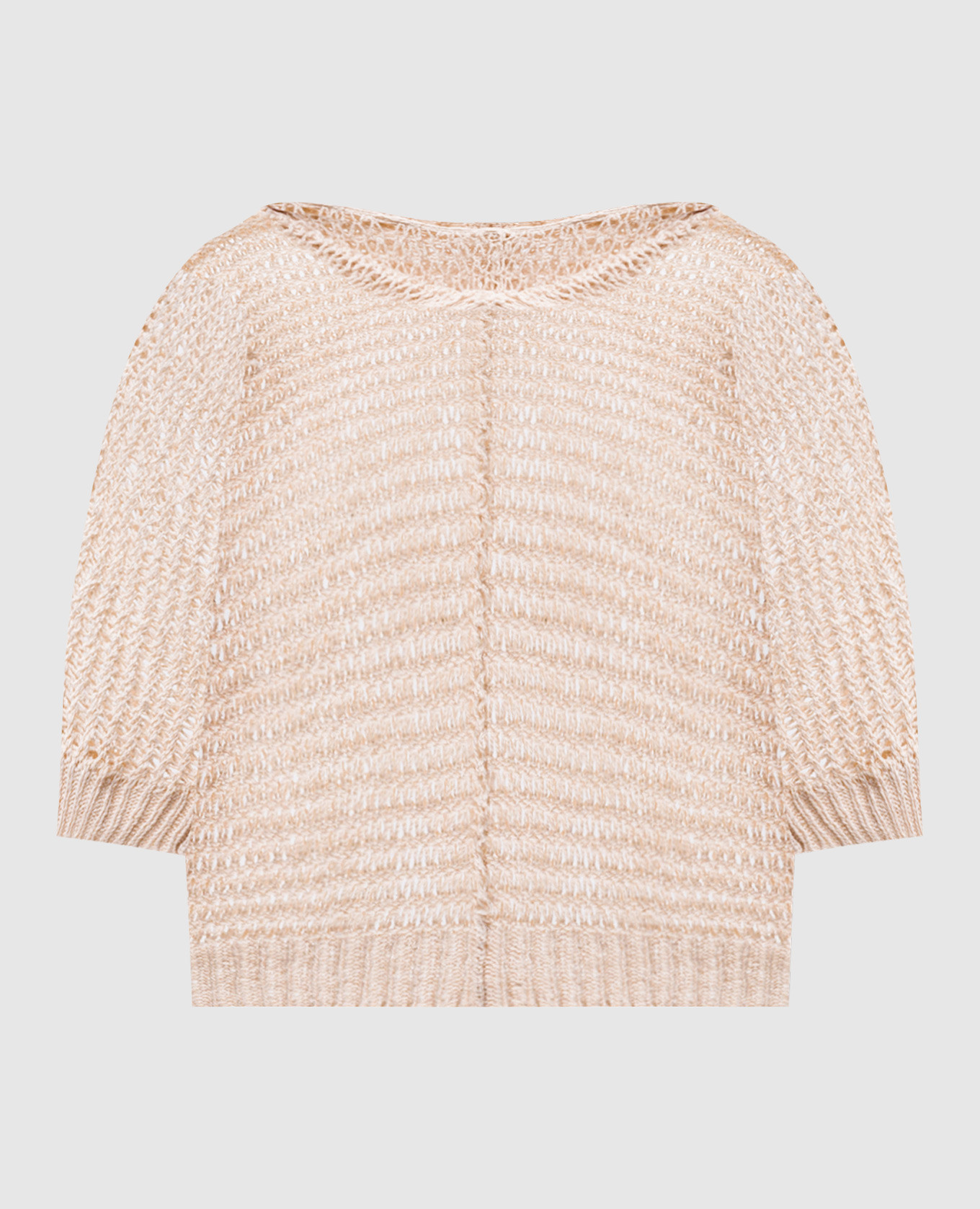 

Beige openwork sweater with a hood Y`S Yamamoto