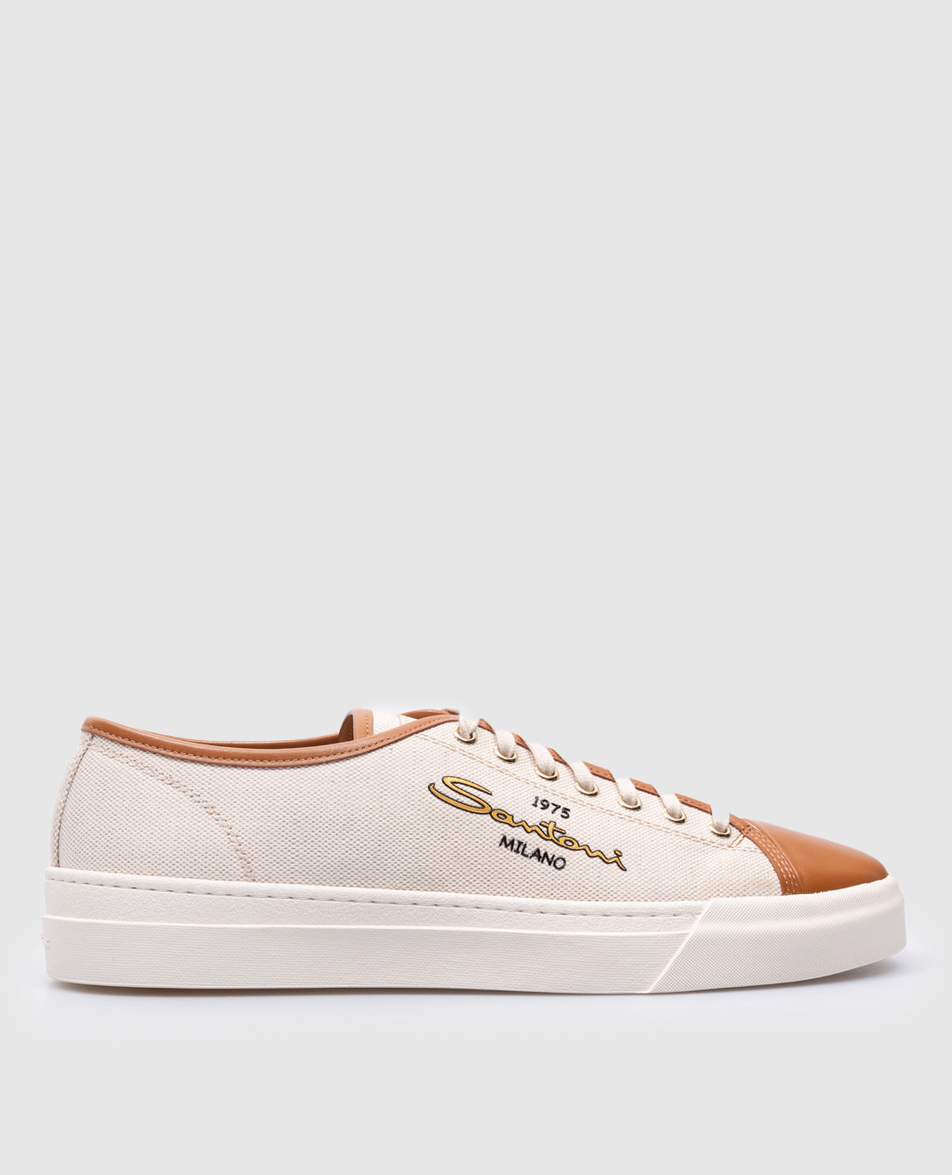 

Harin beige combo sneakers with logo Santoni